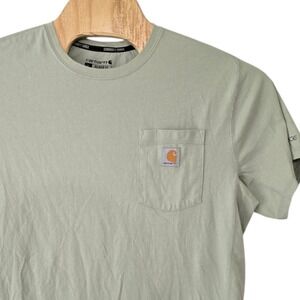 Carhartt Force Relaxed Fit T Shirt Mens Large Green Short Sleeve Pocket Tee